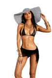 Elegant Moments Mesh Bikini Top, G-string And Matching Sarong