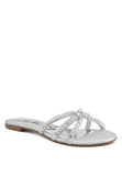 Mezzie Dimante Strap Flat Sandals