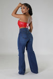 Jade Wide Leg Jean in Dark Denim Made in America