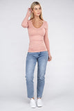 Essential V-Neck Long Sleeve T-Shirt