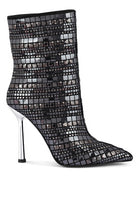 Extravagance Mirror Embellished Stiletto Boots