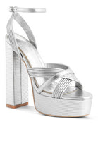 Splendid Cross Strap High Heeled Sandals