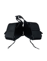 Black No-Stud Motorcycle Saddlebag a BEST SELLER back in stock Jimmy Lee Leathers Club Vest