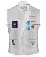 CONCEALED ZIPPER SNAP CLOSURE, PREMIUM COWHIDE, MOTORCYCLE VEST Jimmy Lee Leathers Club Vest