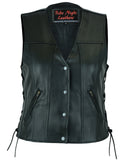 HER MILES SINGLE PANEL CONCEALMENT VEST Jimmy Lee Leathers Club Vest