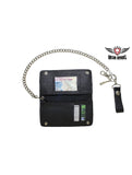 Heavy Duty Black Leather Chain Wallet Jimmy Lee Leathers Club Vest