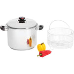 Precise Heat 30 Quart Waterless Stockpot with Steamer Basket