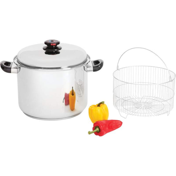 Precise Heat 30 Quart Waterless Stockpot with Steamer Basket