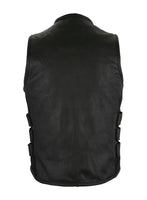 Ladies Leather Tactical Vest Premium Naked Cowhide Leather by Jimmy Lee Leathers Jimmy Lee Leathers Club Vest