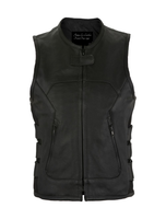 Ladies Leather Tactical Vest Premium Naked Cowhide Leather by Jimmy Lee Leathers Jimmy Lee Leathers Club Vest