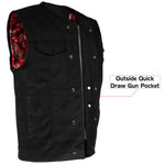 Red and White Paisley Liner Military Grade Canvas Vest CCW sizes 52 & 48  SAMPLE CLOSEOUT