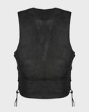 Men's Leather Vest With Buffalo Nickel Snaps by Jimmy Lee Jimmy Lee Leathers Club Vest