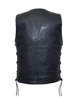 Mens Naked Leather Gambler Vest Side Laces by Jimmy Lee Leathers Jimmy Lee Leathers Club Vest