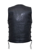 Mens Naked Leather Gambler Vest Side Laces by Jimmy Lee Leathers Jimmy Lee Leathers Club Vest