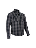 Mens Plaid Cotton Flannel Shirt Vented Removable shoulder and elbow pads Jimmy Lee Leathers Club Vest