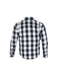 Mens Plaid Cotton Flannel Shirt Vented Removable shoulder and elbow pads Jimmy Lee Leathers Club Vest