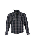 Mens Plaid Cotton Flannel Shirt Vented Removable shoulder and elbow pads Jimmy Lee Leathers Club Vest