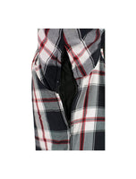 Mens Plaid Cotton Flannel Shirt Vented Removable shoulder and elbow pads Jimmy Lee Leathers Club Vest