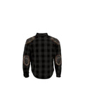 Mens Plaid Cotton Flannel Shirt Vented Removable shoulder and elbow pads Jimmy Lee Leathers Club Vest