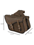 Motorcycle Genuine Brown Leather Saddlebag with Gun Holsters Jimmy Lee Leathers Club Vest