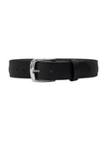 Black Motorcycle Leather Belt Five Cents Buffalo