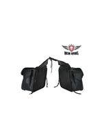 Naked Premium Genuine Leather Motorcycle Saddlebag Jimmy Lee Leathers Club Vest