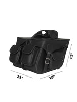 No-Stud Motorcycle Black Saddlebag Jimmy Lee Leathers Club Vest