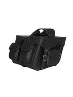 No-Stud Motorcycle Black Saddlebag Jimmy Lee Leathers Club Vest