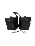 No-Stud Motorcycle Black Saddlebag Jimmy Lee Leathers Club Vest