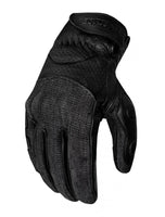 Touch Screen Leather and Denim combination Motorcycle gloves Jimmy Lee Leathers Club Vest