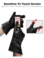 Touch Screen Sensitive Gauntlet Leather Riding Gloves with Lining Jimmy Lee Leathers Club Vest