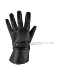 Touch Screen Sensitive Gauntlet Leather Riding Gloves with Lining Jimmy Lee Leathers Club Vest