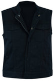 WOMEN'S ADVANCE BLACK CLUB DENIM VEST Jimmy Lee Leathers Club Vest