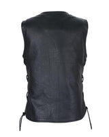 Womens Leather Vest w/ Concealed Carry & Side Laces 5-snaps on front by Jimmy Lee Leathers Jimmy Lee Leathers Club Vest