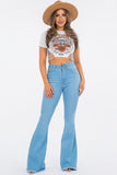 Bell Bottom Jean in Light Blue