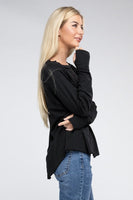 Cotton Raglan Sleeve Thumbhole Top