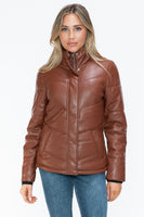 Snobbish Pocketed Zip Up Turtleneck Puffer Jacket