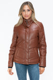 Snobbish Pocketed Zip Up Turtleneck Puffer Jacket