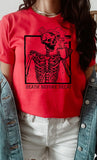 Death Before Decaf Skull PLUS Graphic Tee