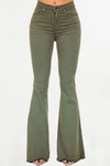 Bell Bottom Jean in Olive- Inseam 32"