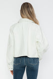 Snobbish Snap Down Long Sleeve PU Leather Jacket