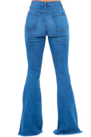 Bell Bottom Jean with Pink Ribbon detail Made in USA