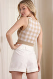 SL Gingham pattern other top