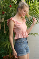 SL ruffled top with flare