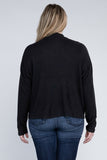 Plus Drop Shoulder Long Sleeve Top