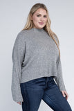 Plus Drop Shoulder Long Sleeve Top