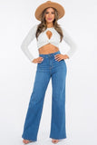 Wide Leg Jean in Medium Blue Made in USA