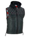 ROAD EDGE HOODED MOTORCYCLE VEST