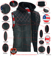 ROAD EDGE HOODED MOTORCYCLE VEST