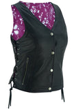 MISS MILES PURPLE PAISLEY MOTORCYCLE VEST